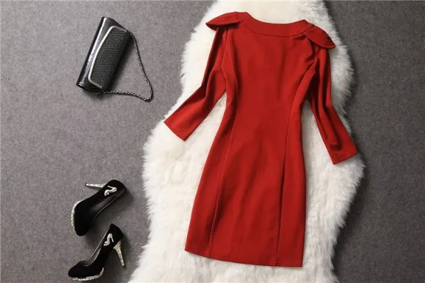 Women's Classic dress  with front neck closure