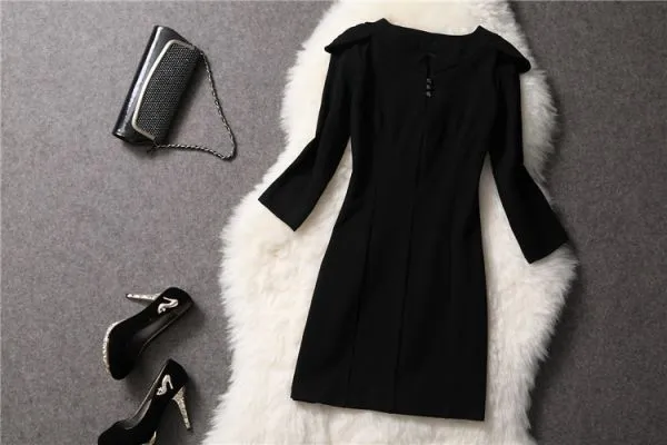 Women's Classic dress  with front neck closure