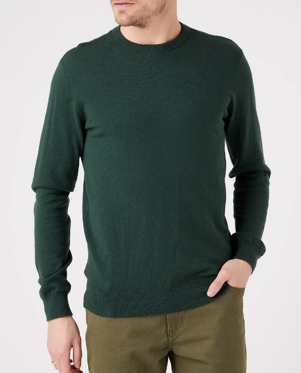 Wrangler Knit Crew Neck Jumper Sycamo