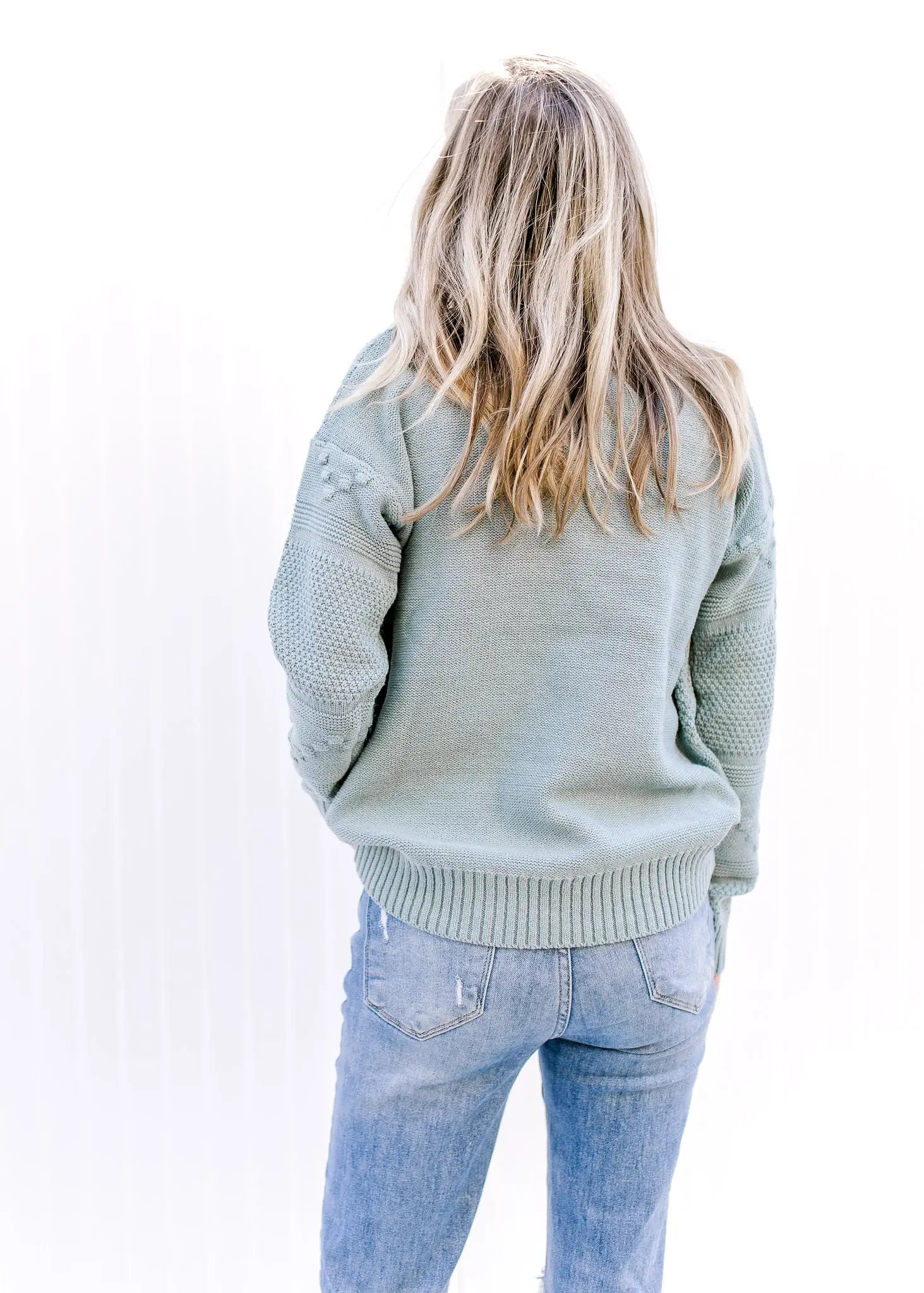 X Blue Haze Pom Pom Sweater