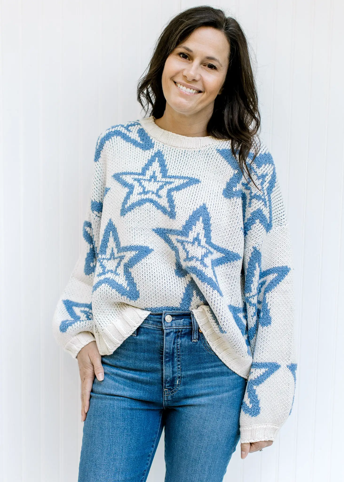 X Blue Star Sweater