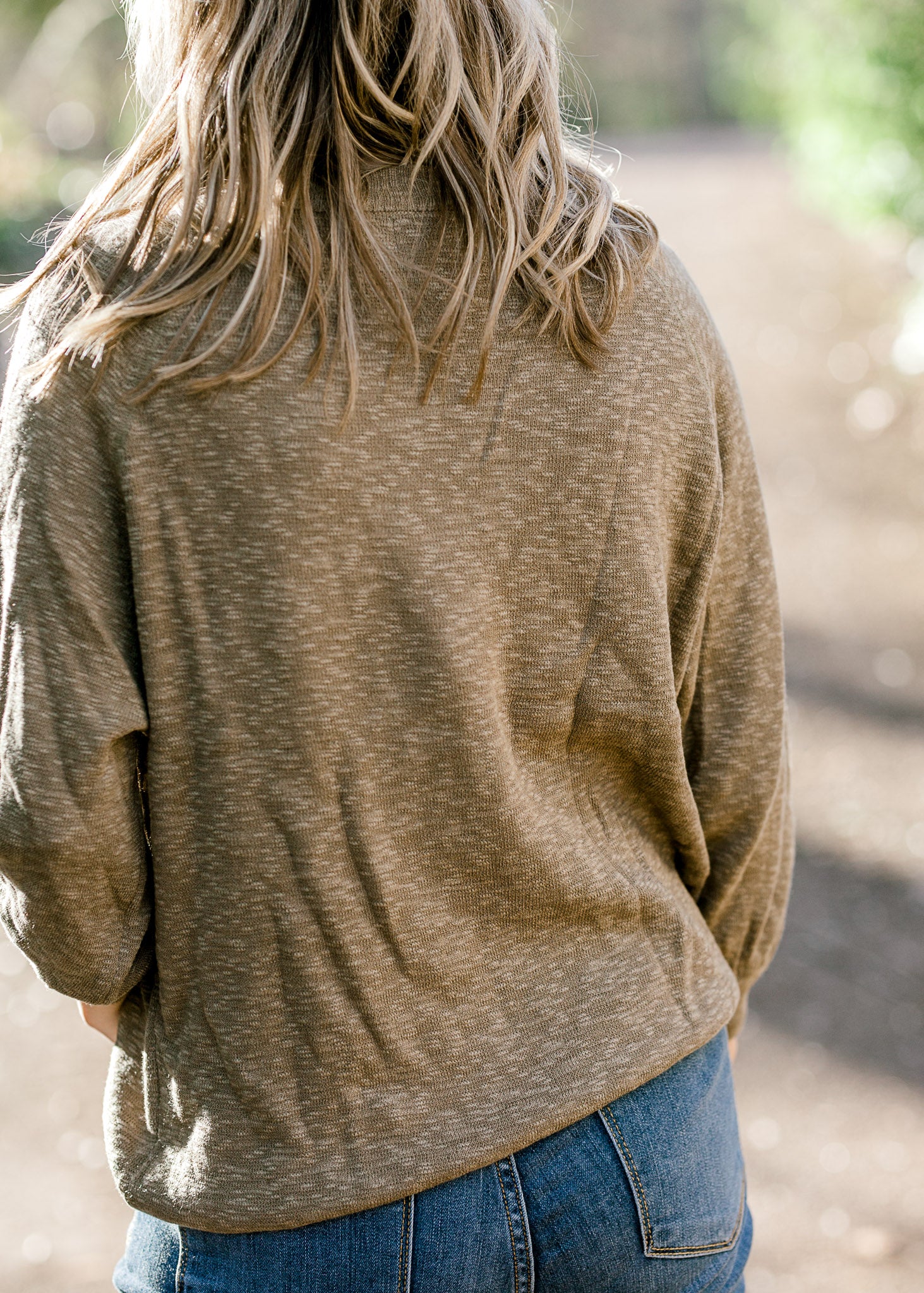 X Burnished Olive Wide Neck Sweater