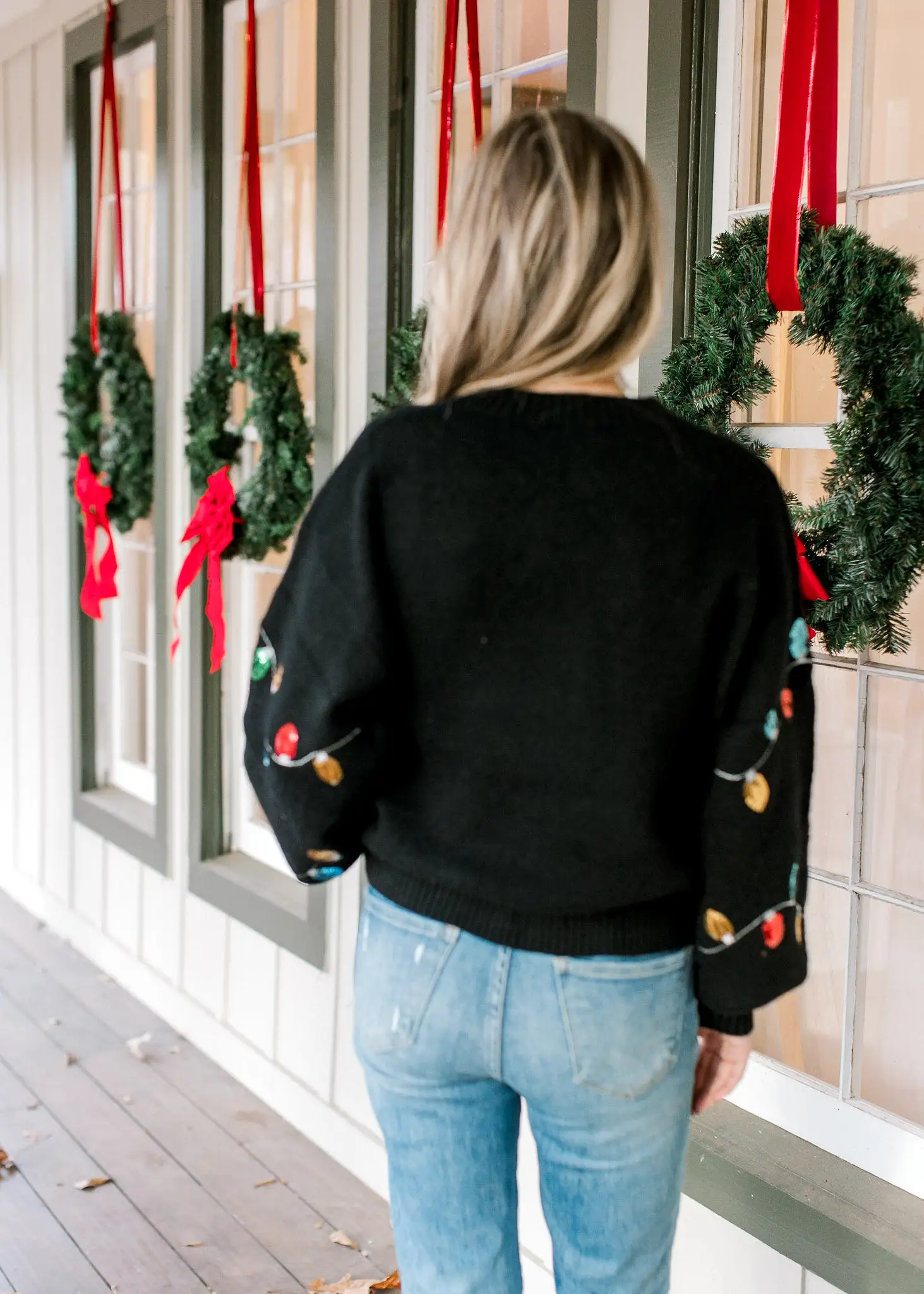 X Christmas Lights Sweater