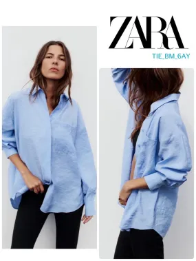 ZARA  |Casual Style Long Sleeves Plain Elegant Style