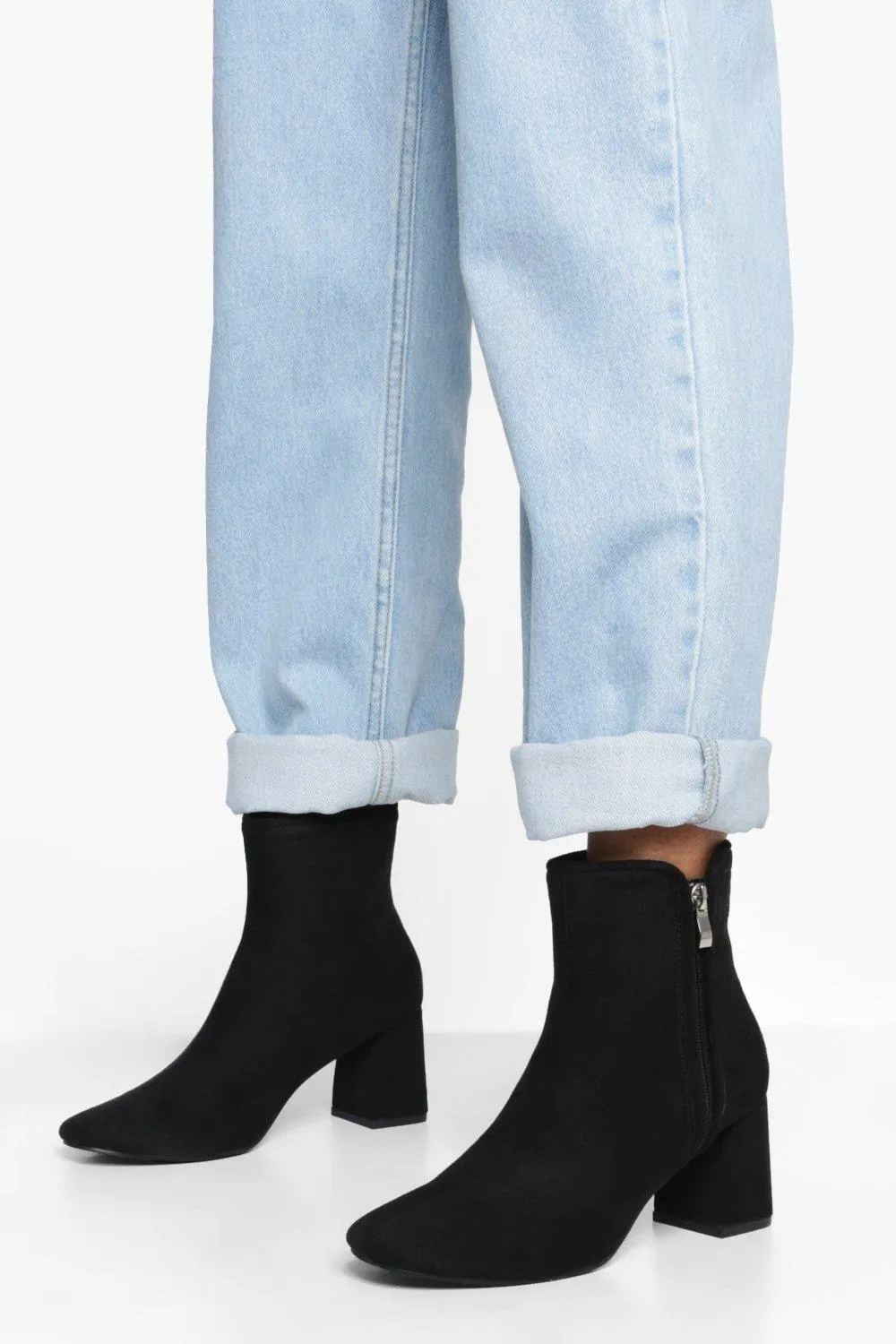 Zip Detail Shoe Boots